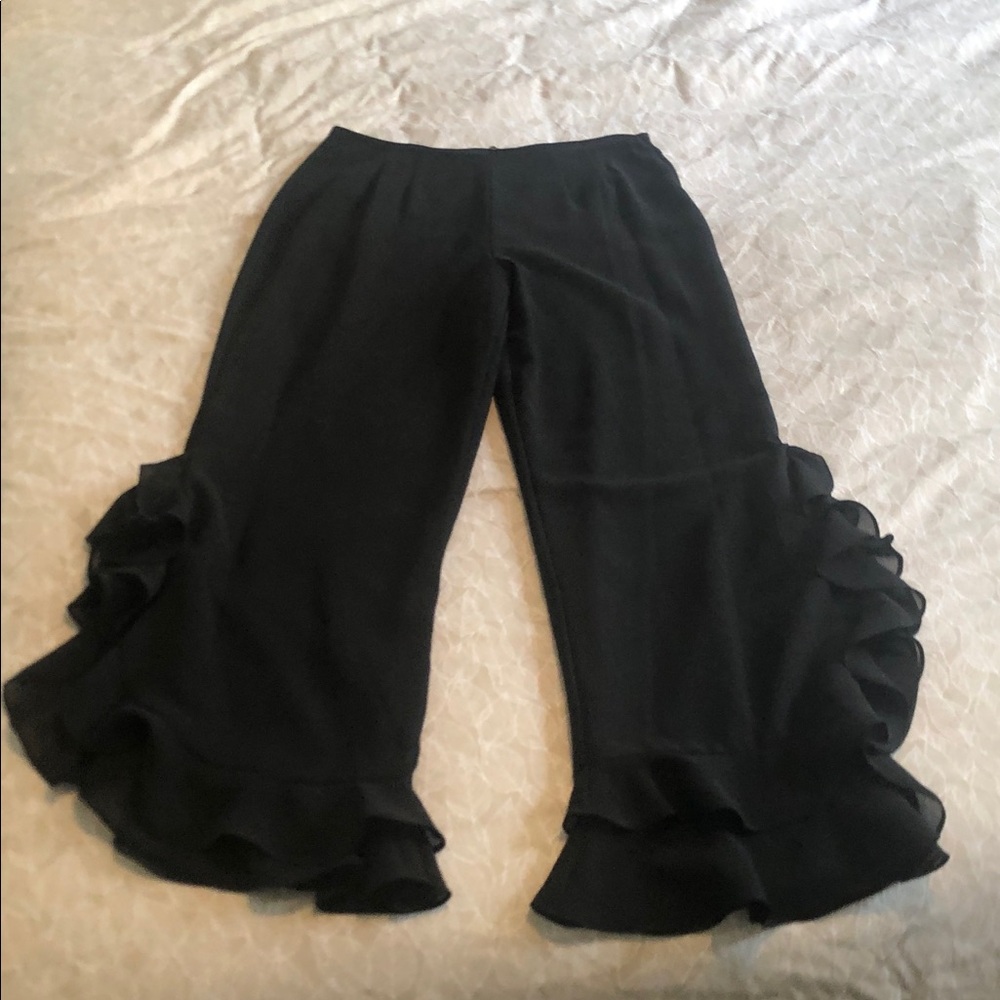 Appraisal Wide Leg Ruffled Pants Womens Size 10 - Picture 12 of 13